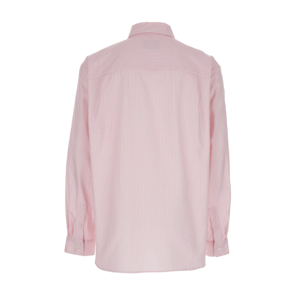 A.p.c. Roze Malo Streep Logo Shirt Pink Heren