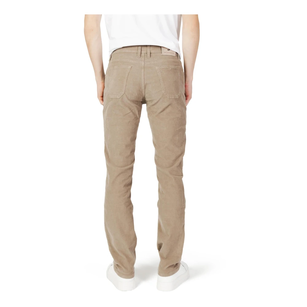 Jeckerson Heren Beige Rits Knopen Jeans Herfst Winter Beige Heren