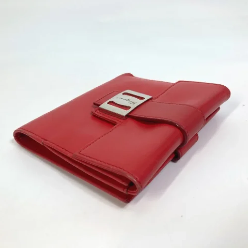 Salvatore Ferragamo Pre-owned Leather wallets Red Dames