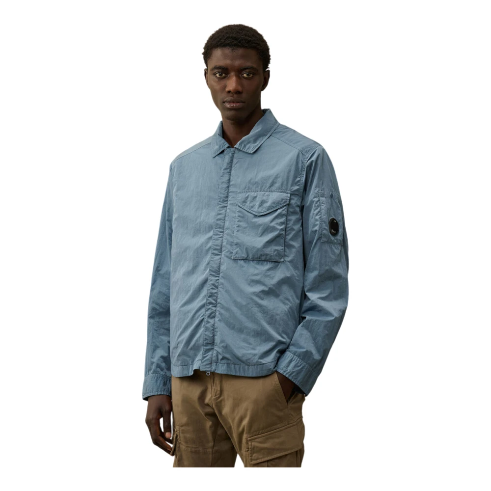C.P. Company Chrome-R Overshirt in Flint Stone Blue Heren
