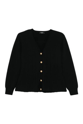 enfants-cardigan-noir-avec-boutons-dores