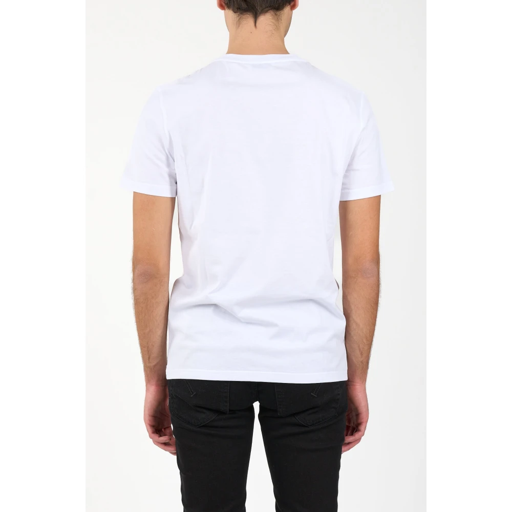 Dondup Jersey T-shirt met geborduurde borst White Heren