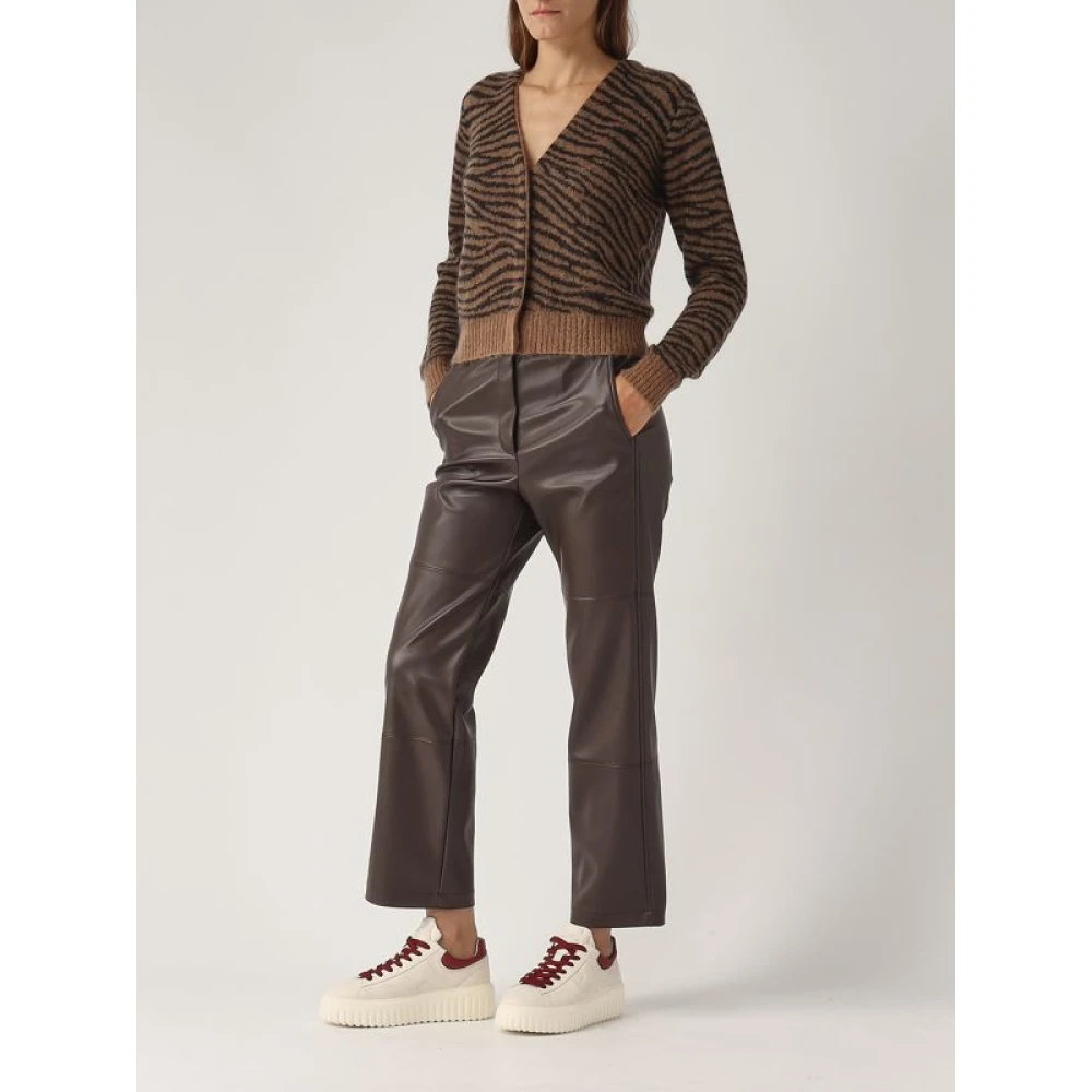 Max Mara Studio Tijgerpatroon Gebreide Vest Multicolor Dames