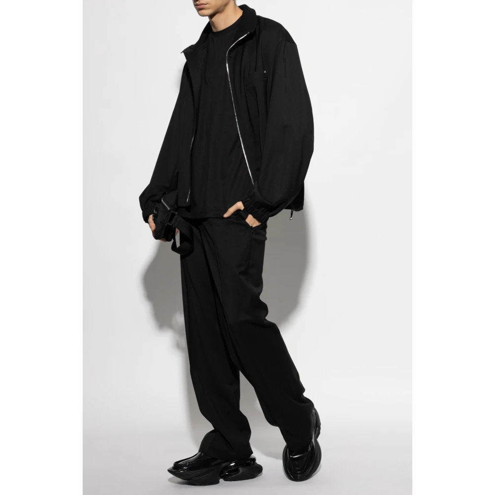 Helmut Lang Wollen jas met zakken Black Heren