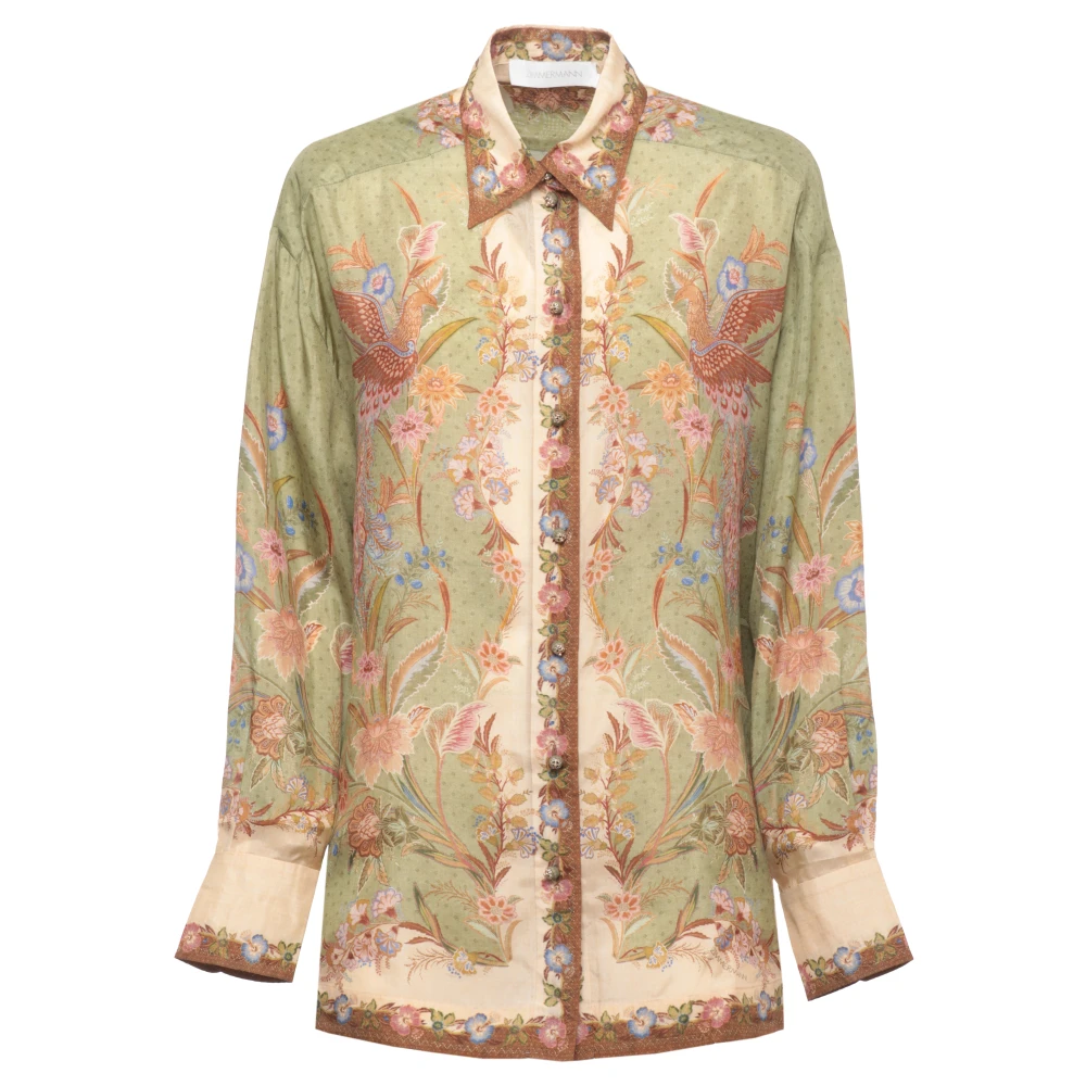 Zimmermann Indra Relaxed Shirt - Female - Shirts - Multicolor - S - Blouses & Shirts