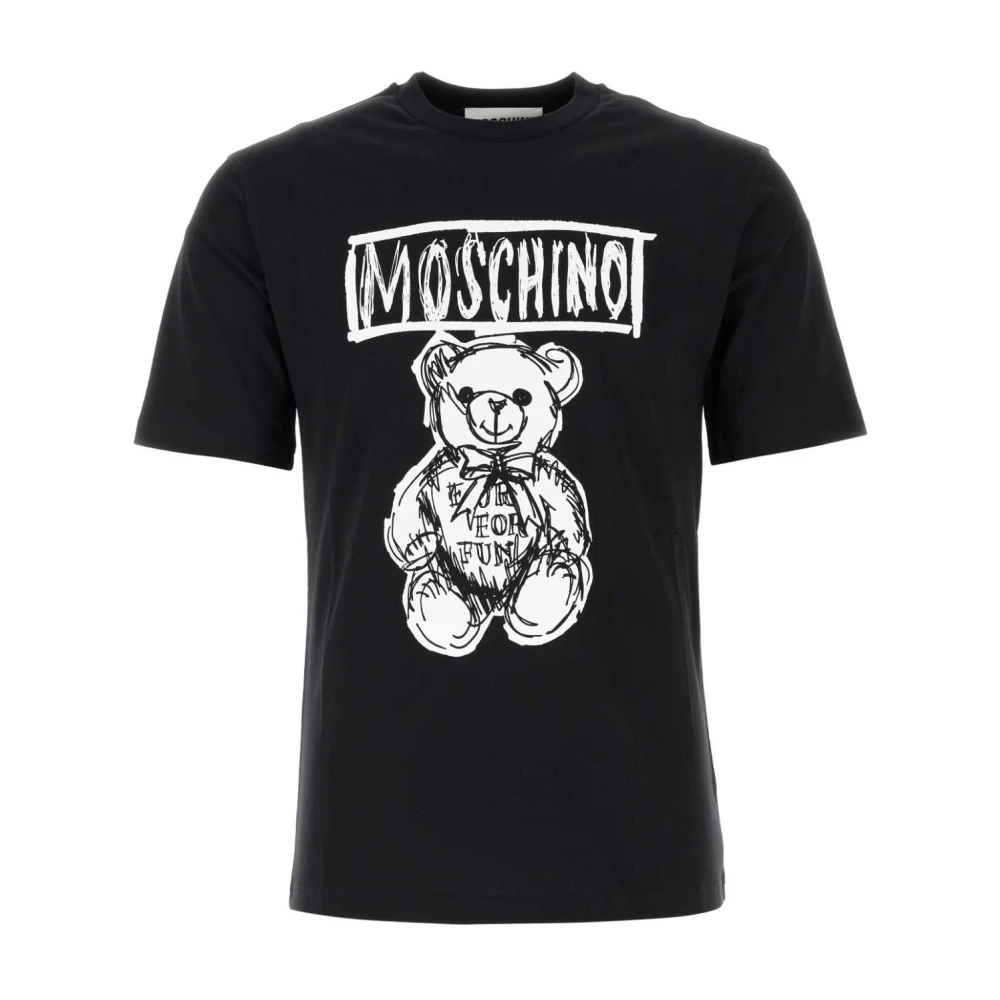 Moschino Klassiek Zwart Katoenen T-Shirt Black Heren