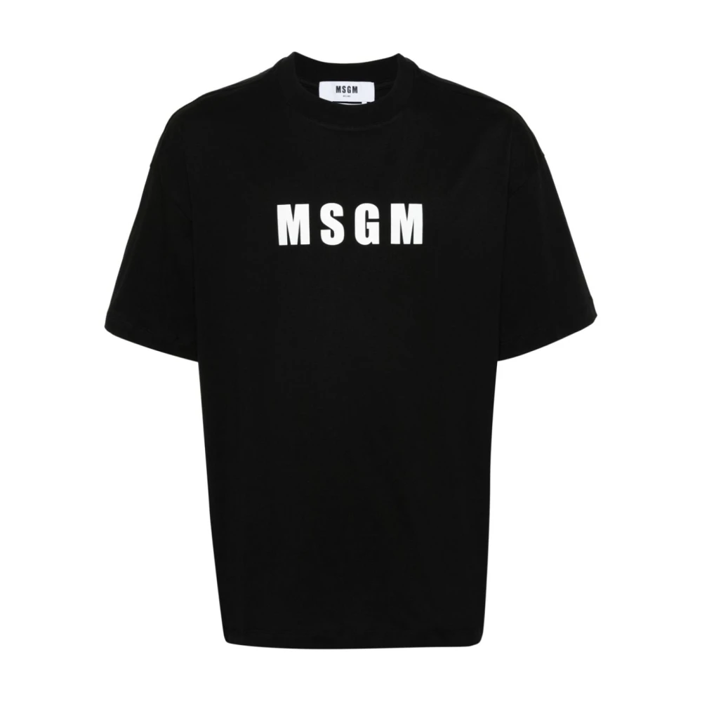 Msgm T-Shirts Black Heren