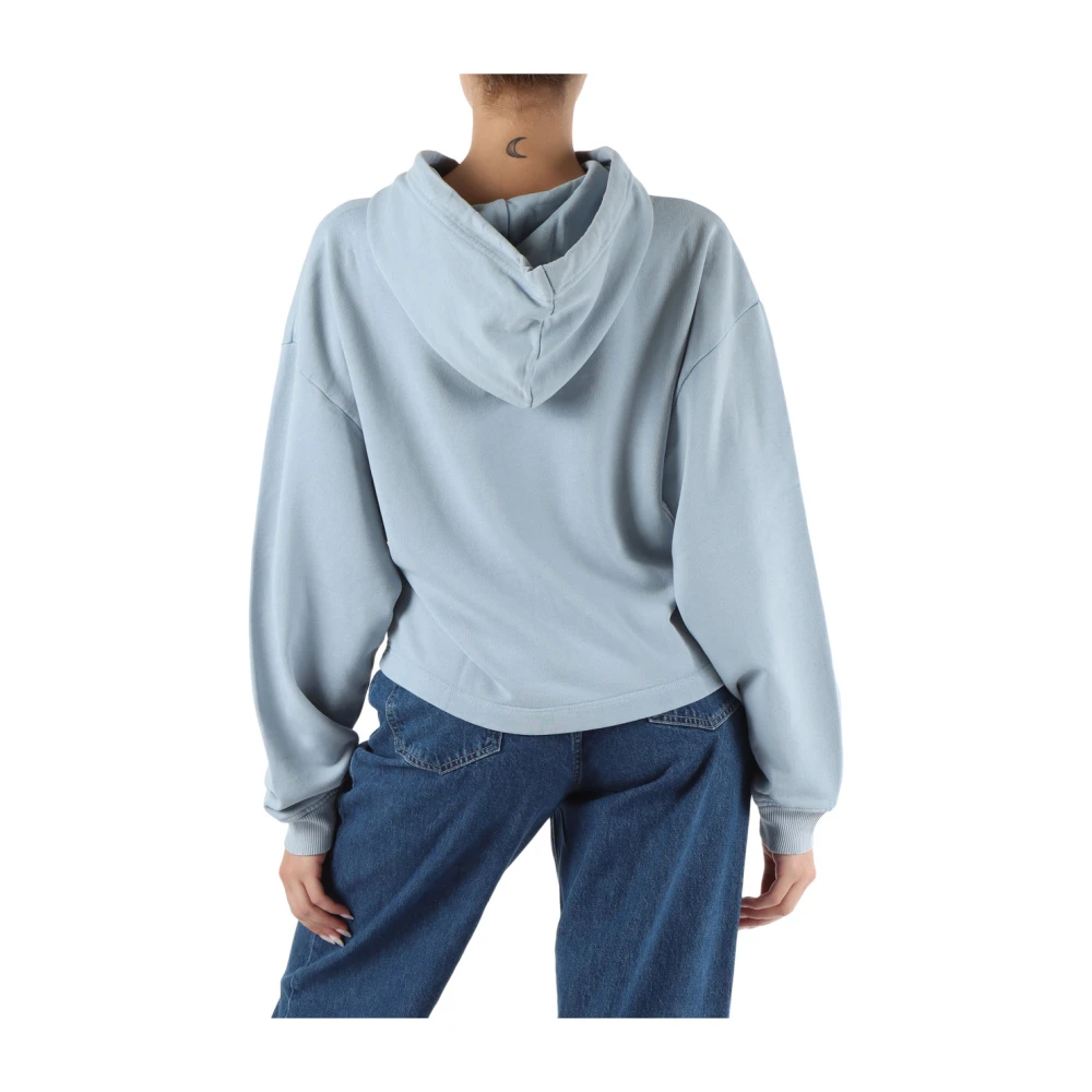 Calvin Klein Jeans Katoenen hoodie met logopatch Blue Dames