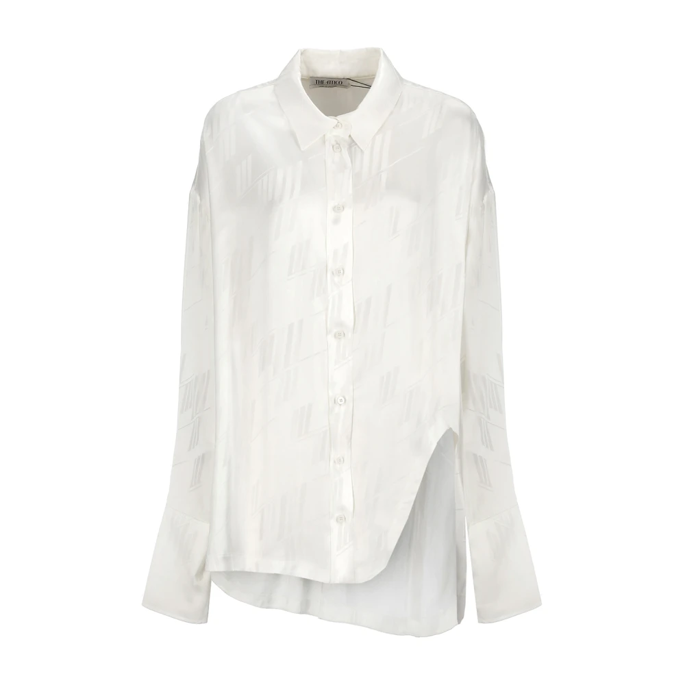 The Attico Ivoor Katoenen Overhemd met Logodetail White Dames