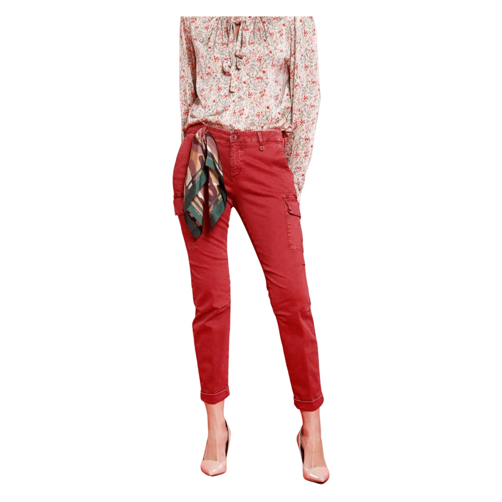 Mason's Curvy Fit Cargo Broek Chile City Red Dames
