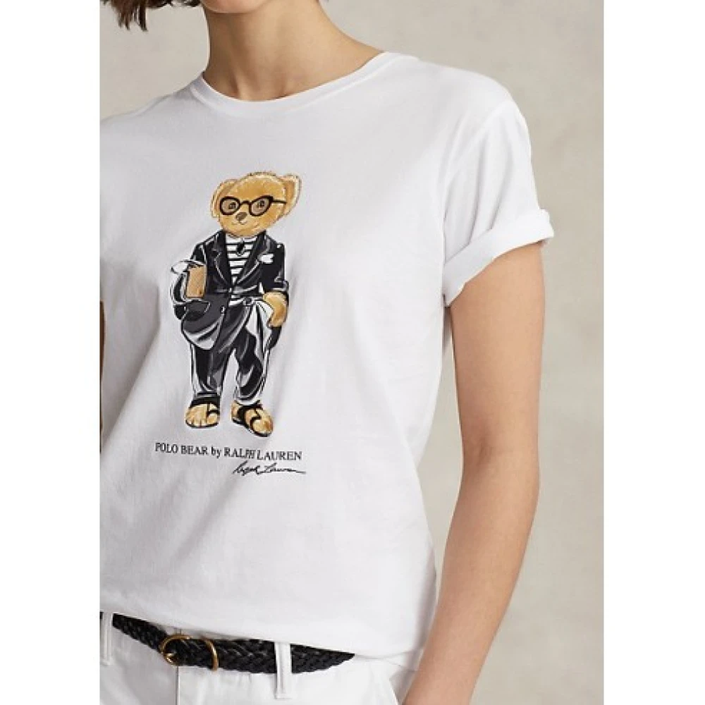 Polo Ralph Lauren Polo Bear Jersey T-shirt White Dames