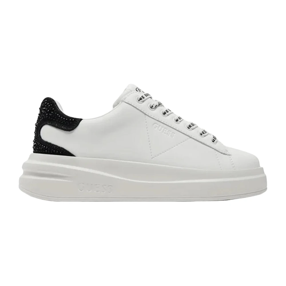 Guess Vita Sneakers med Nitar White, Dam