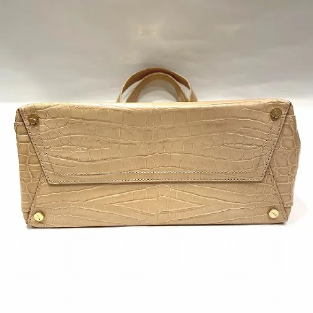 Salvatore Ferragamo Pre-owned Leather handbags Beige Dames