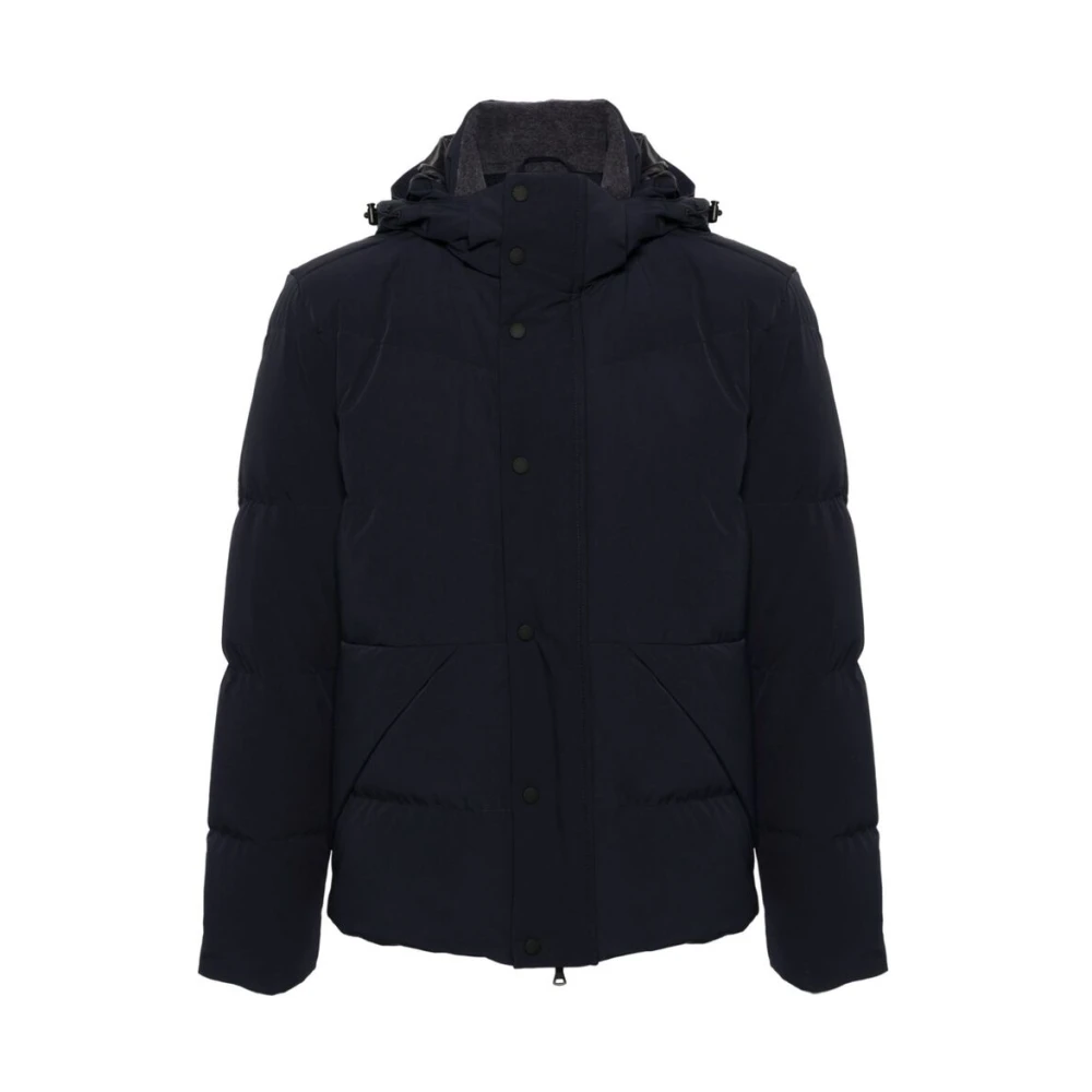 PAUL & SHARK Navy Blauw Gewatteerd Jack Blue Heren
