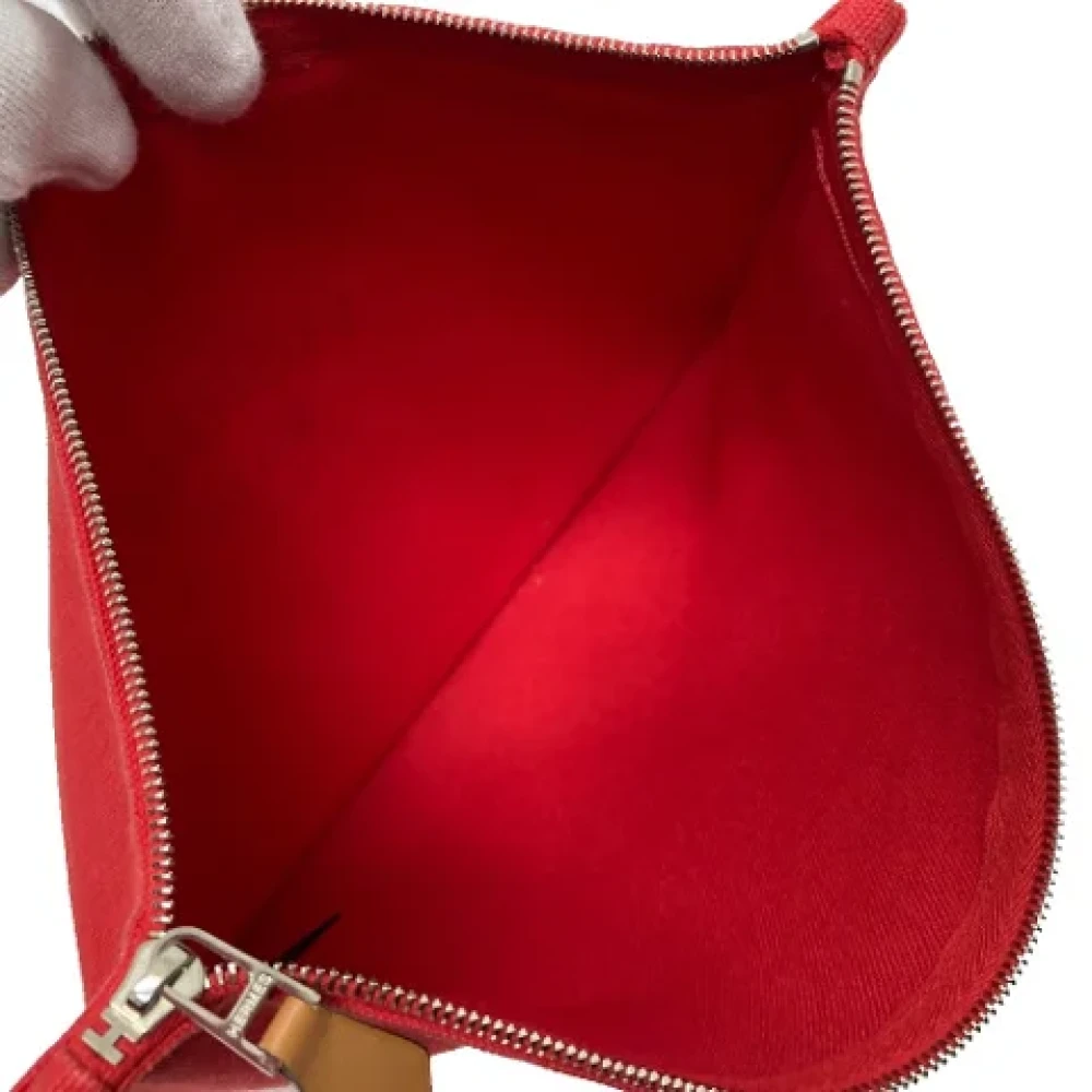 Hermès Vintage Pre-owned Cotton pouches Red Dames