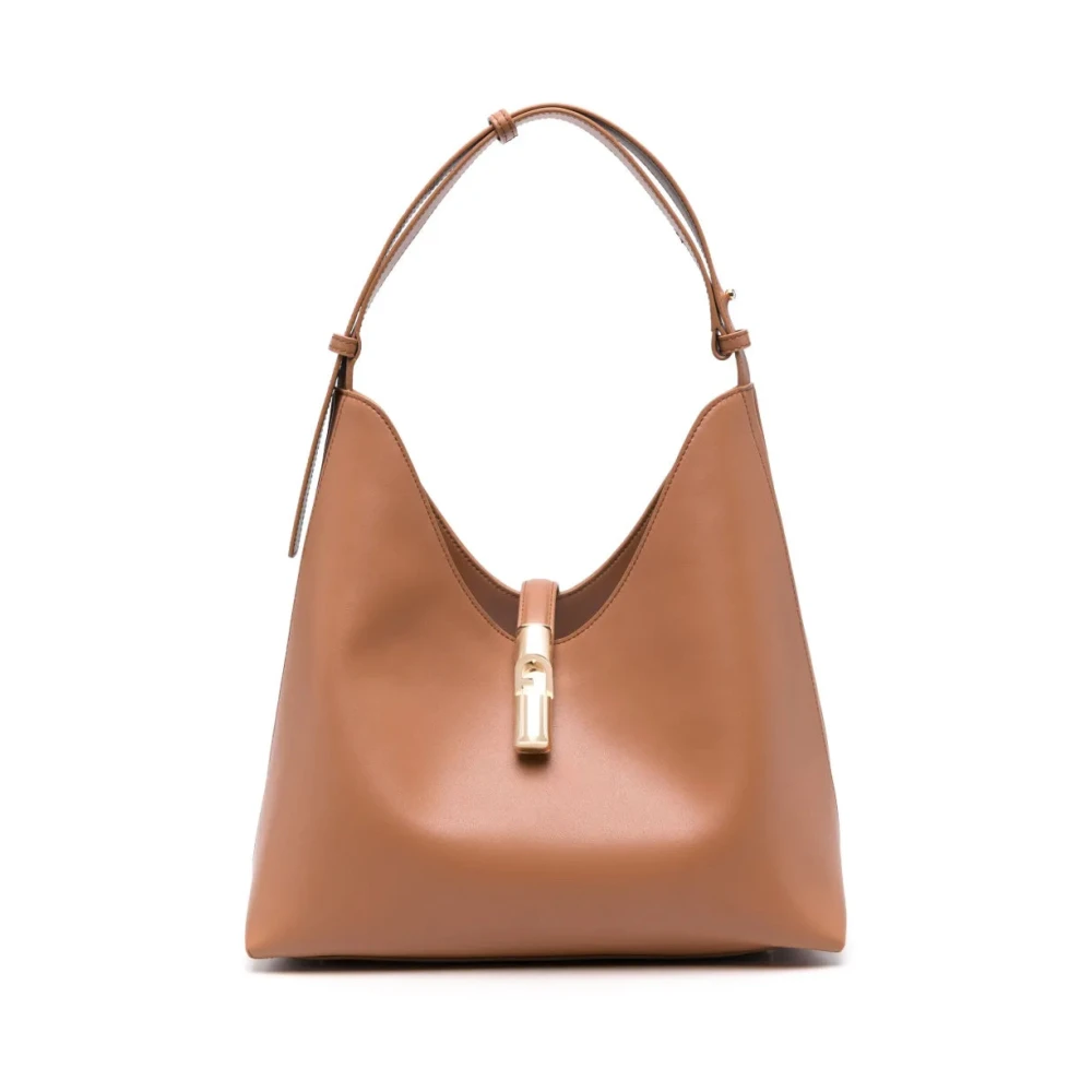 Furla Women's Brown Shoulder Bags, One Size, Goccia M Hobo