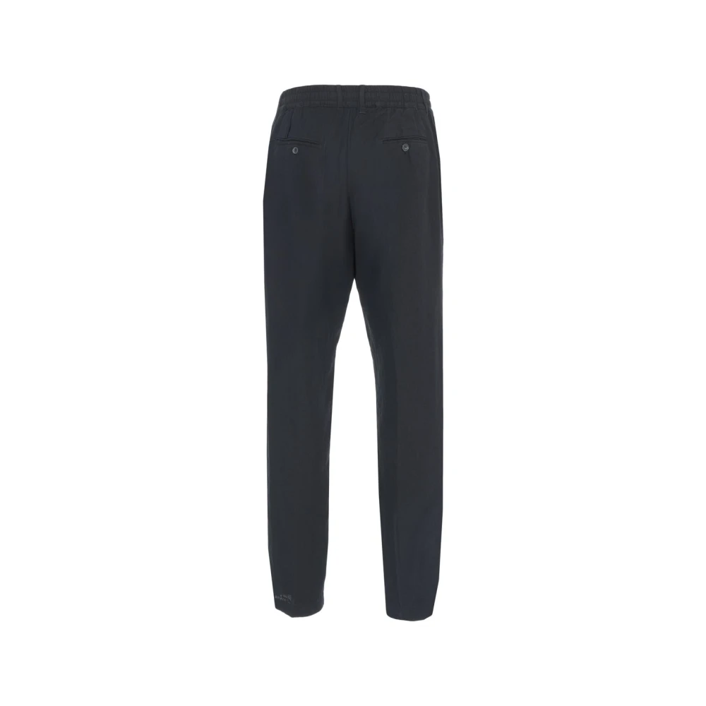 Cruna Zwarte Linnen Broek Ss25 Black Heren