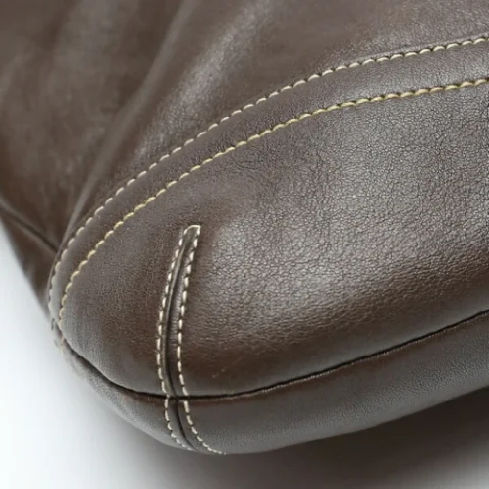 Coach Pre-owned Fabric shoulder-bags Brown Dames