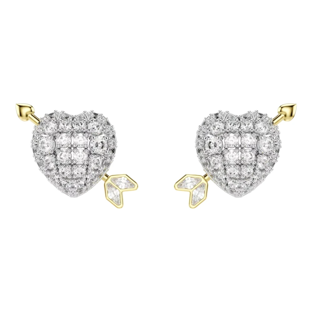 Swarovski Women's Gray Earrings, One Size, Idyllia Stud Earrings