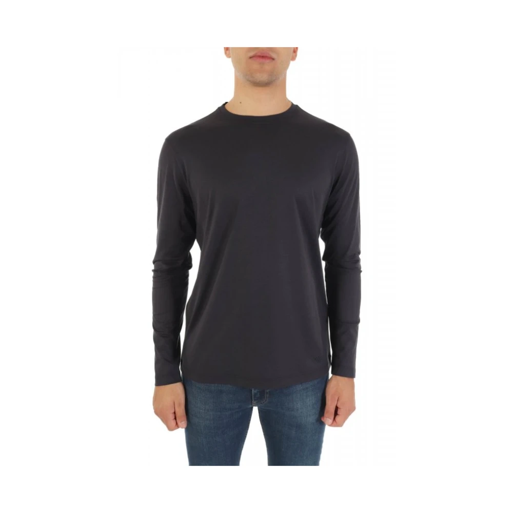 Emporio Armani Mannelijk Blauw Tops Heren, L, - Tops > T-Shirts