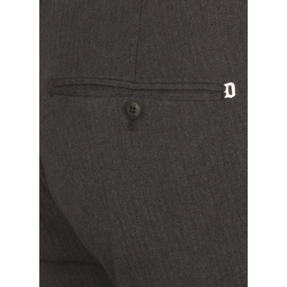 Dondup Grijze Katoenmix Broek met Zakken Gray Heren
