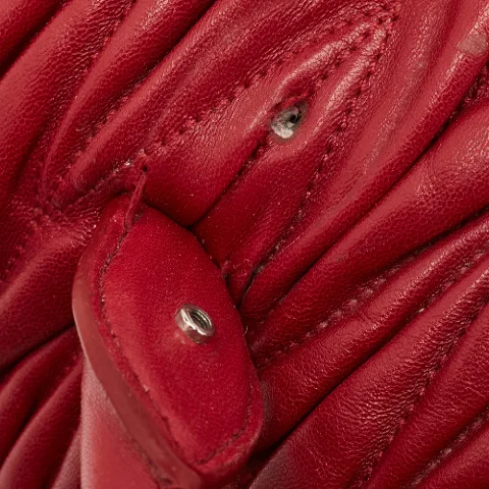 Miu Pre-owned Leather totes Red Dames
