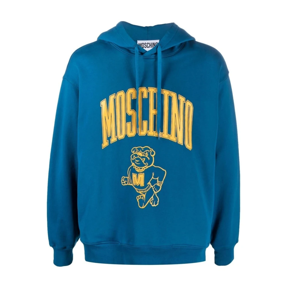 Moschino Logo Hoodie voor Heren Blue Heren