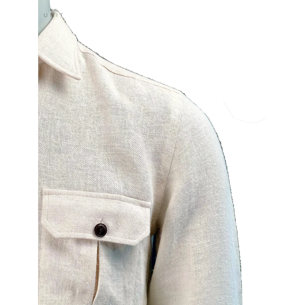 Salvatore Piccolo Rustiek Overshirt in Zandkleuren Beige Heren