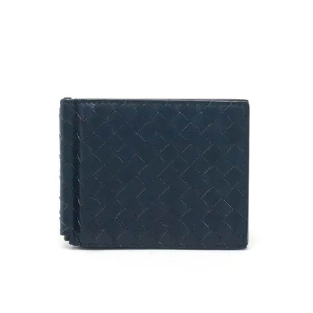 Bottega Veneta Vintage Pre-owned Leather wallets Blue Dames