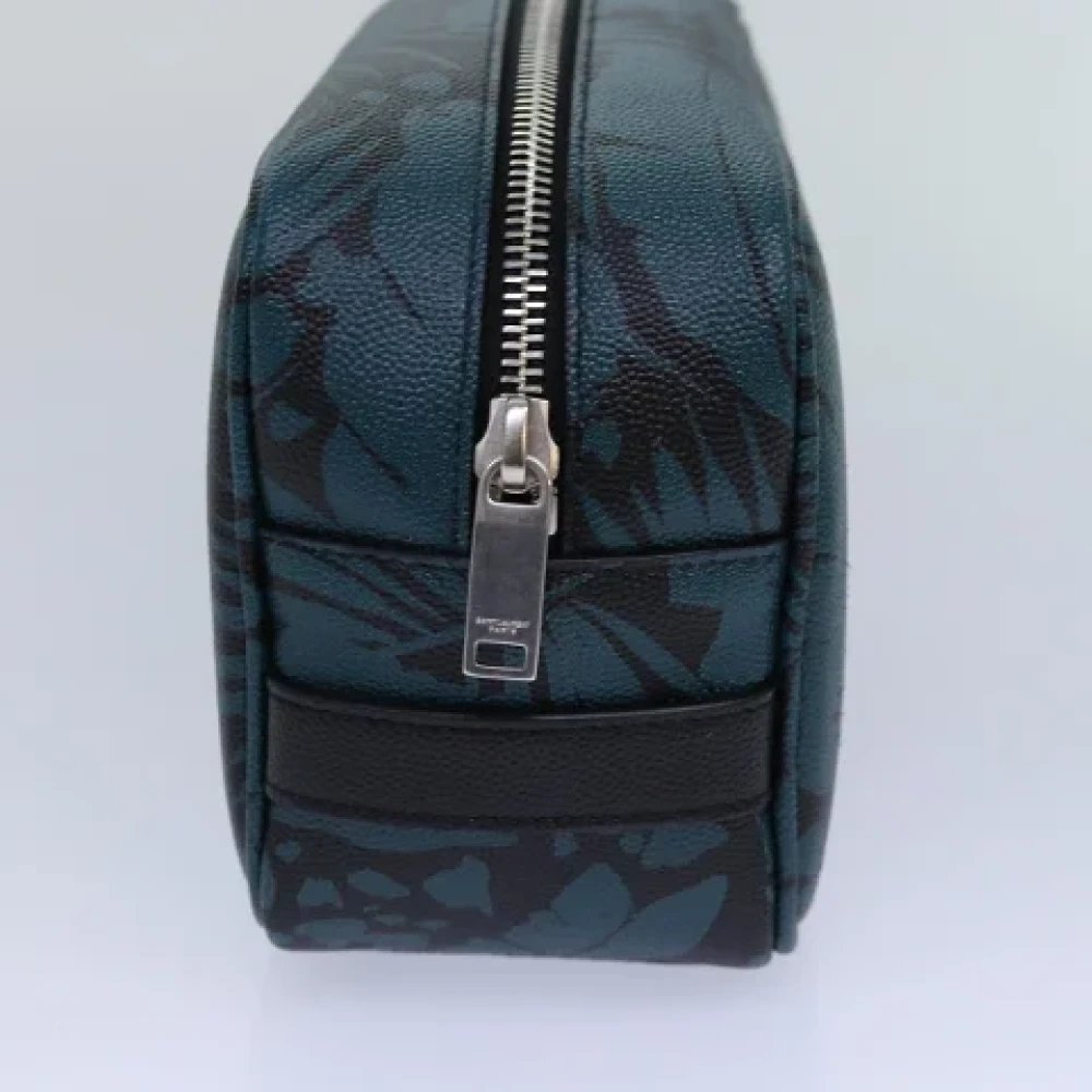 Yves Saint Laurent Vintage Pre-owned Leather pouches Green Dames
