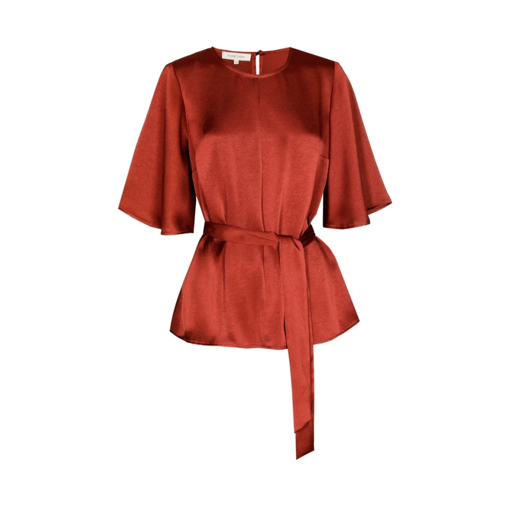 Marie Méro Roestkleurige Tuniek met Wijde Mouwen Red Dames