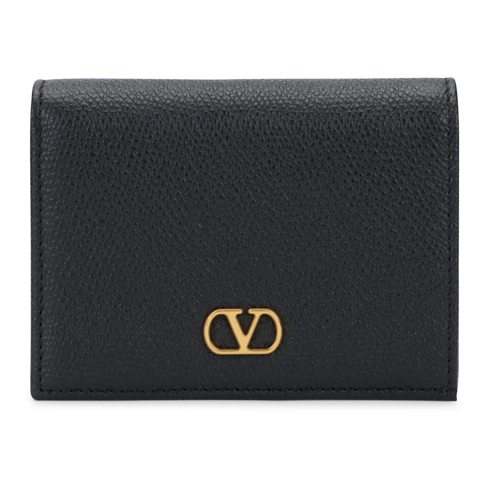 Valentino Garavani Vrouw Zwart Accessoires Dames, One Size, Leer, Vlogo Signature Portemonnee
