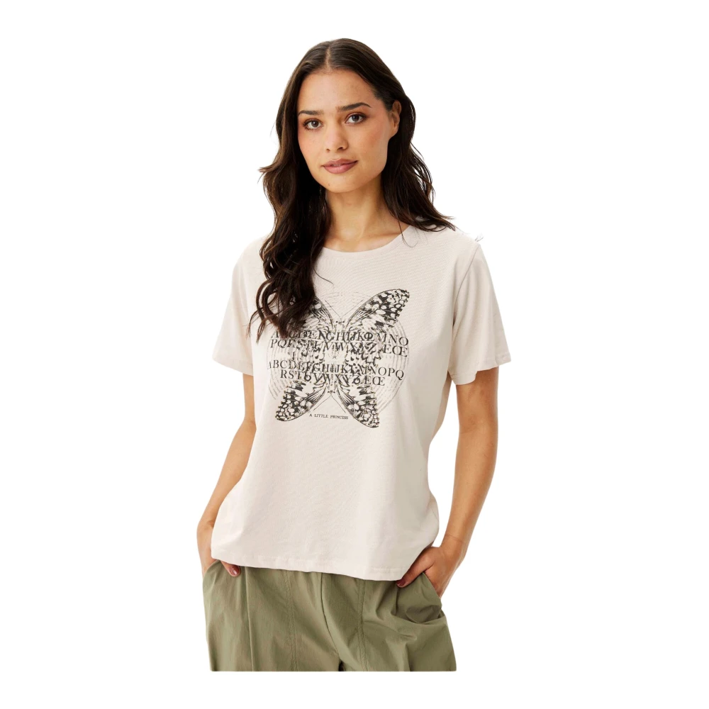 IN Front Prinses T-Shirt Room Print Beige Dames