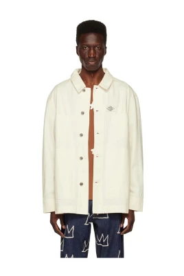 Off White Twill Jacka Stilren Casual
