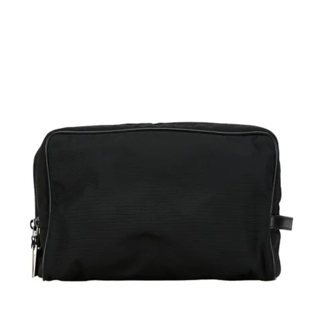 Gucci Vintage Pre-owned Leather clutches Black Dames