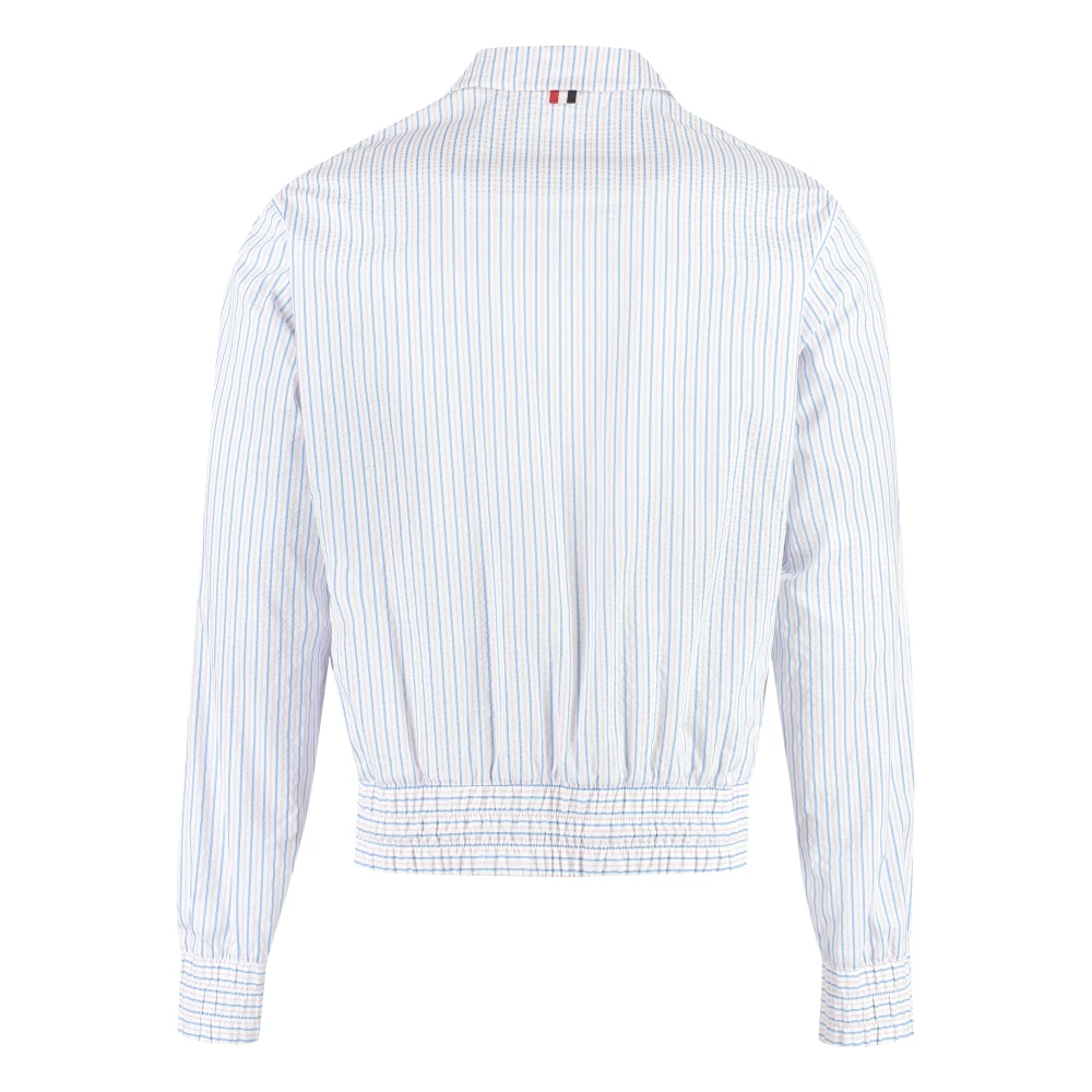 Thom Browne Gestreepte jas met overhemdkraag Multicolor Heren