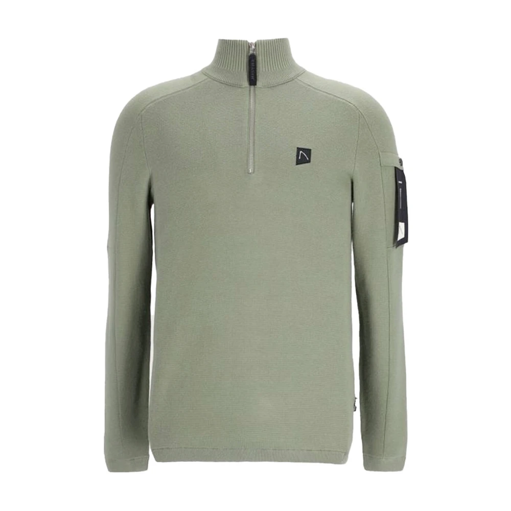 Chasin Stijlvolle Oscar Half Zip Vest Green Heren