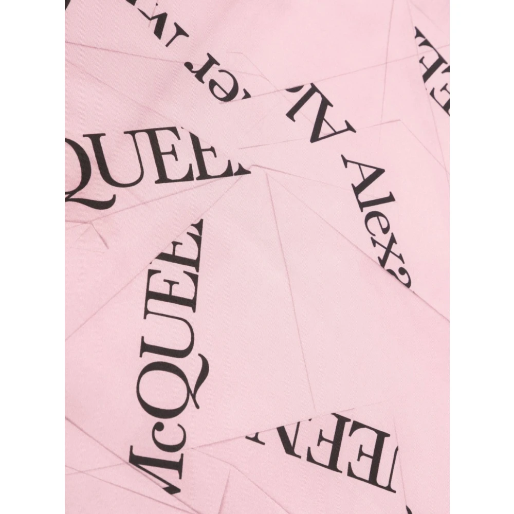 alexander mcqueen Roze Zijden Sjaal met Logo Motief Pink Dames