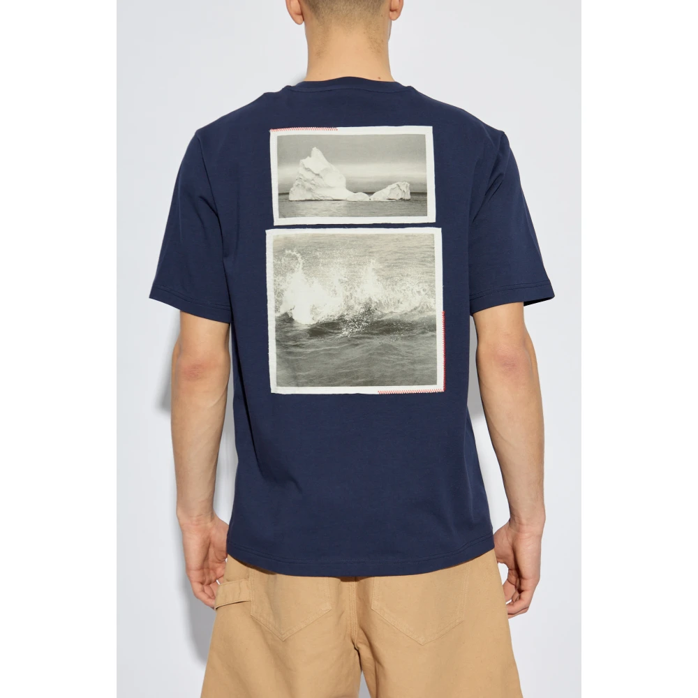Iceberg T-shirt met patches en print Blue Heren