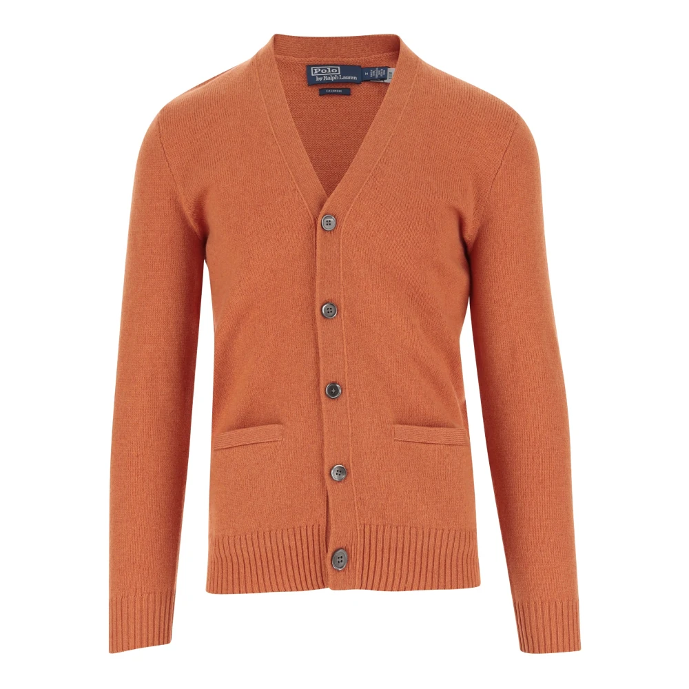 Polo Ralph Lauren Luxe Cashmere V-hals Vest Orange Heren
