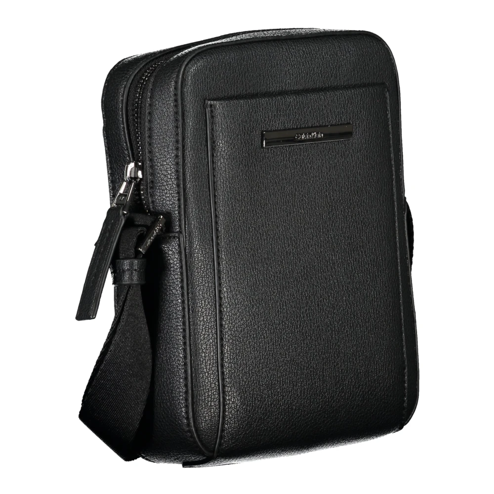 Calvin Klein Verstelbare Schoudertas met Ritssluiting Black Heren