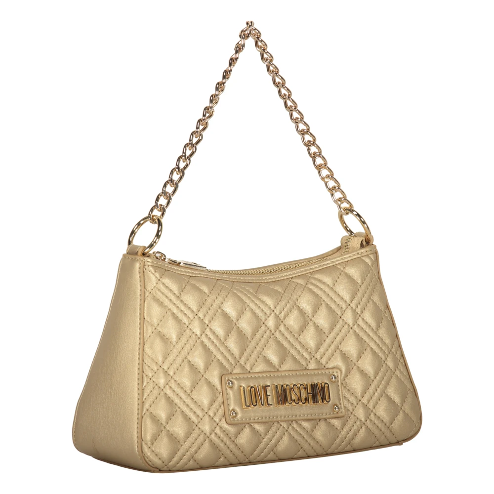 Love Moschino Gewatteerde Schoudertas met Kettinghandvat Yellow Dames