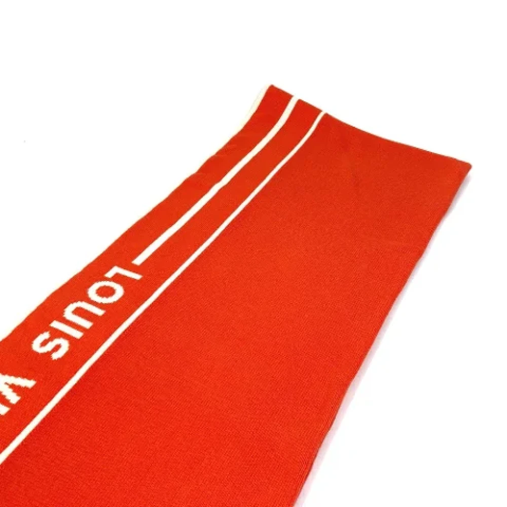 Louis Vuitton Vintage Pre-owned Cotton scarves Orange Dames