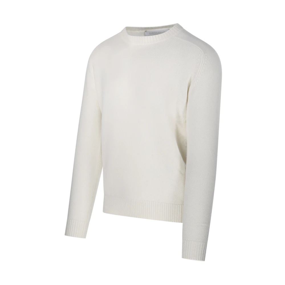 Cashmere Company Ecru Ronde Hals Sweater White Heren