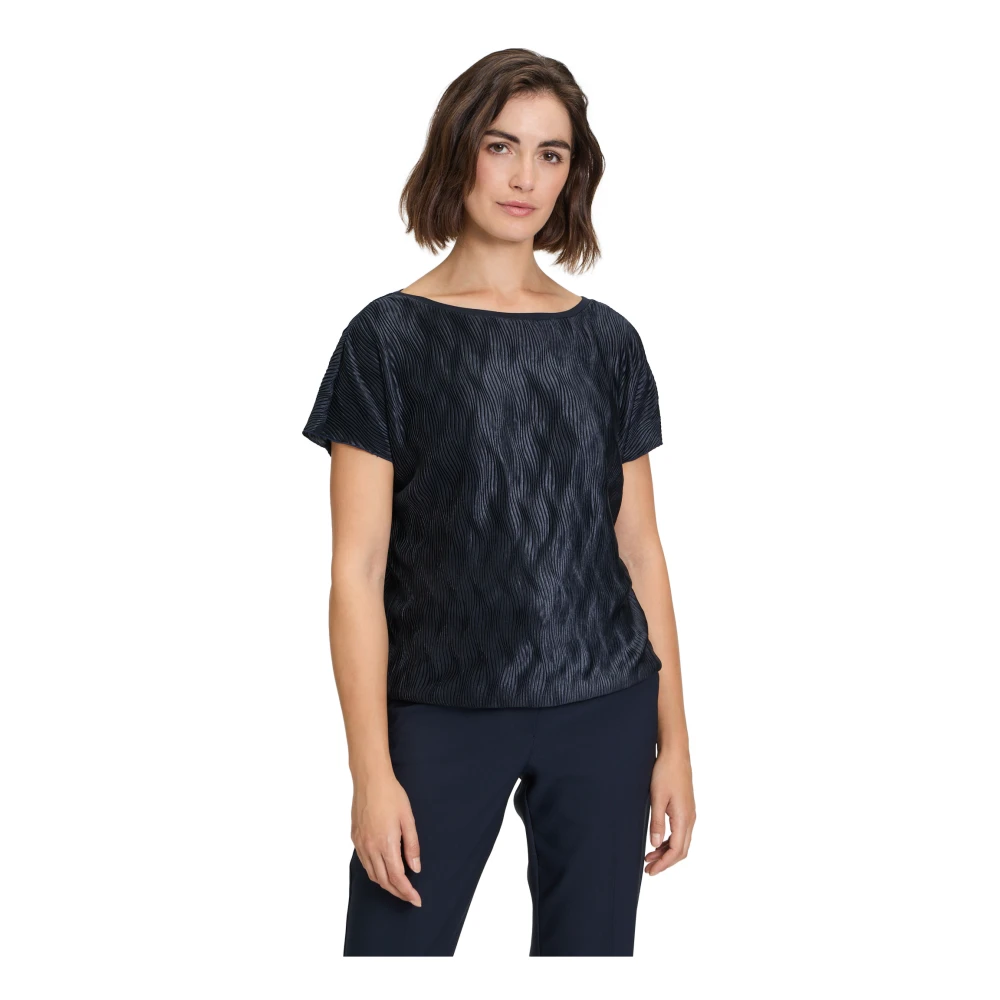 Betty Barclay Gestructureerd Shirt met Boothals Blue Dames