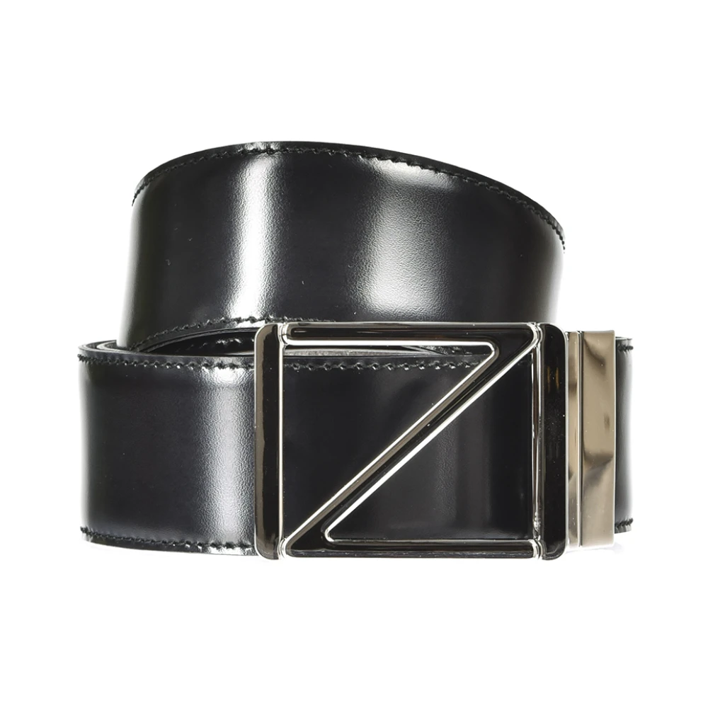Zegna Black Belts, Male, 95 Cm, Double-Face Leather Belt