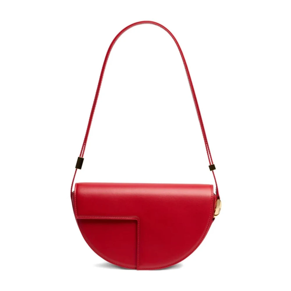 Patou Donna Rosso Borsa A Spalla Piccola A Mezzaluna