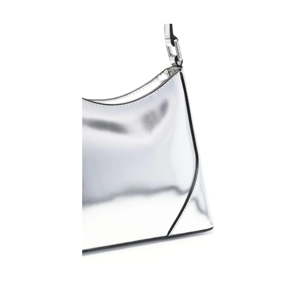 Staud Metallic Finish Schoudertas Gray Dames