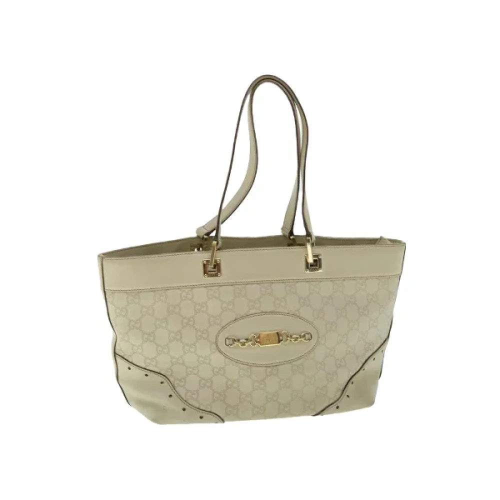 Gucci Vintage Pre-owned Cotton gucci-bags White Dames