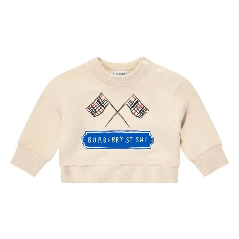 Burberry Boys Beige Mathew Calico Sweatshirt - Kids Sweatshirts - 12 M - Kids